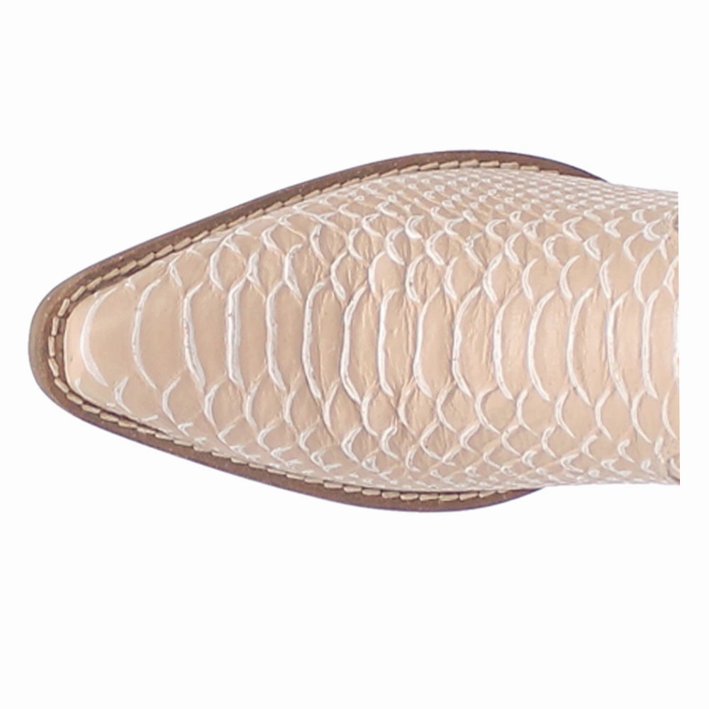 Sorta Sweet Snake Print Snip Toe Pull On Cowboy Booties Comfort - Focused Ankle Support