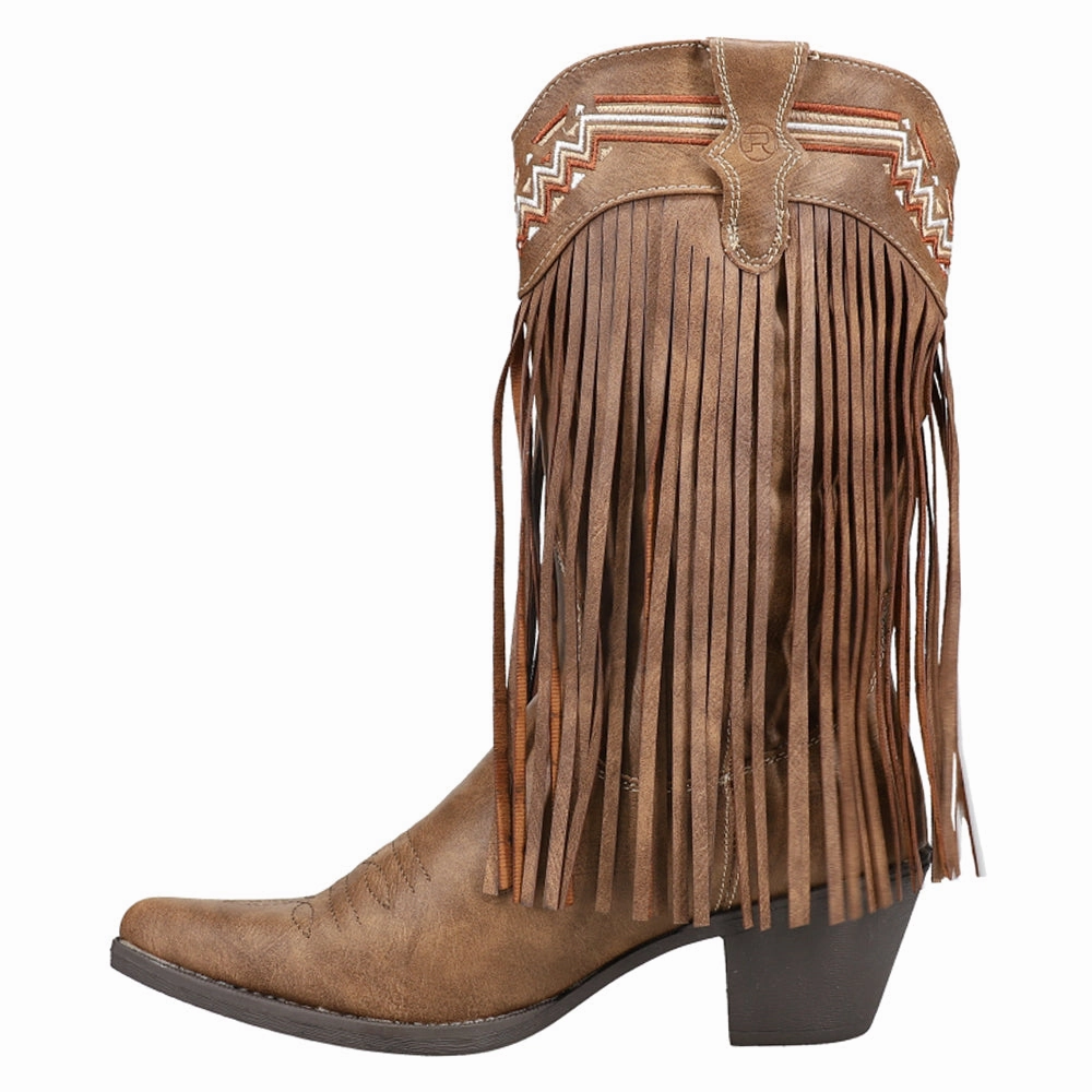 Superior ease Abrasion Resistant Outsole Fringes Snip Toe Cowboy Boots
