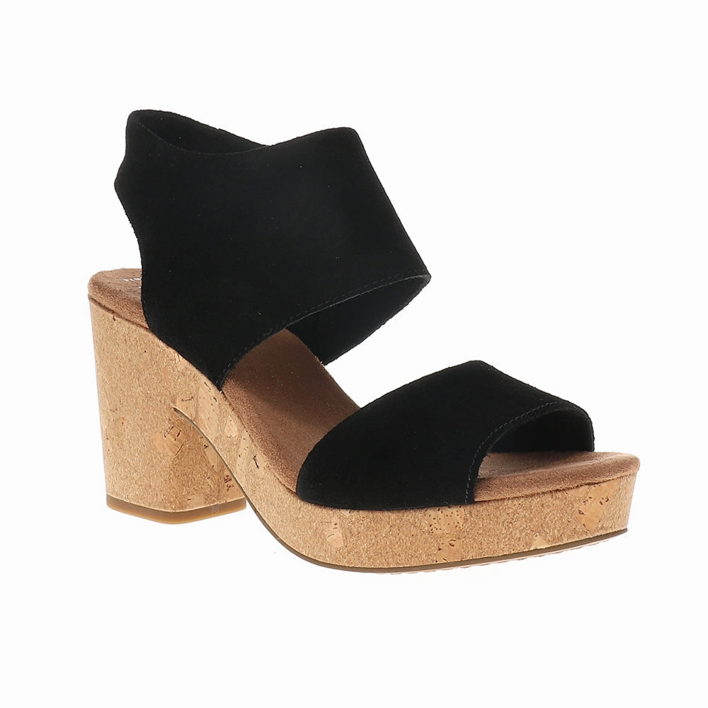 Streamlined materials least breathable Majorca Cork Block Heel Sandals