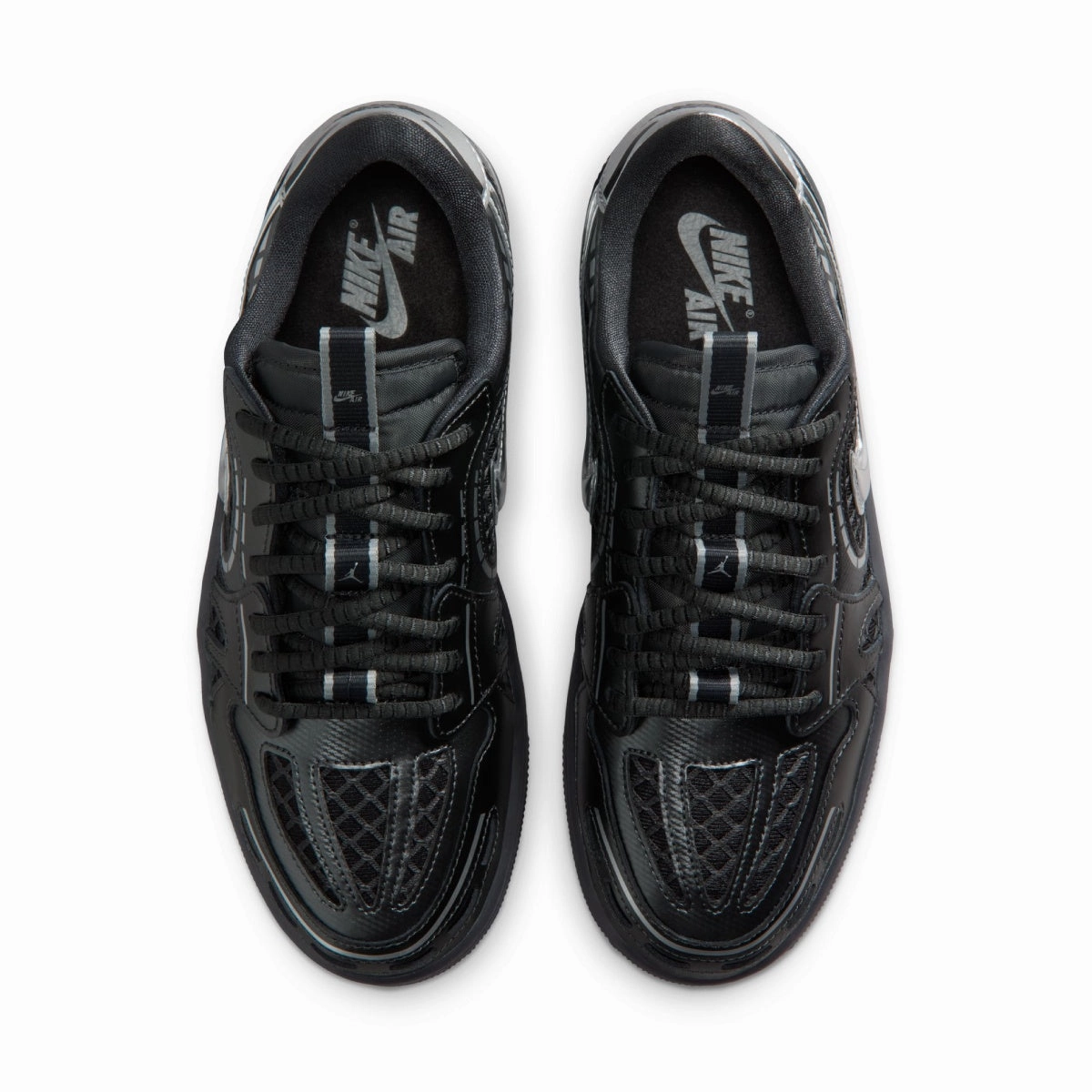 Wmns Air Jordan 1 Low Method of Make V3 'Black Metallic Silver White' Non Marking Outsole zip - closure