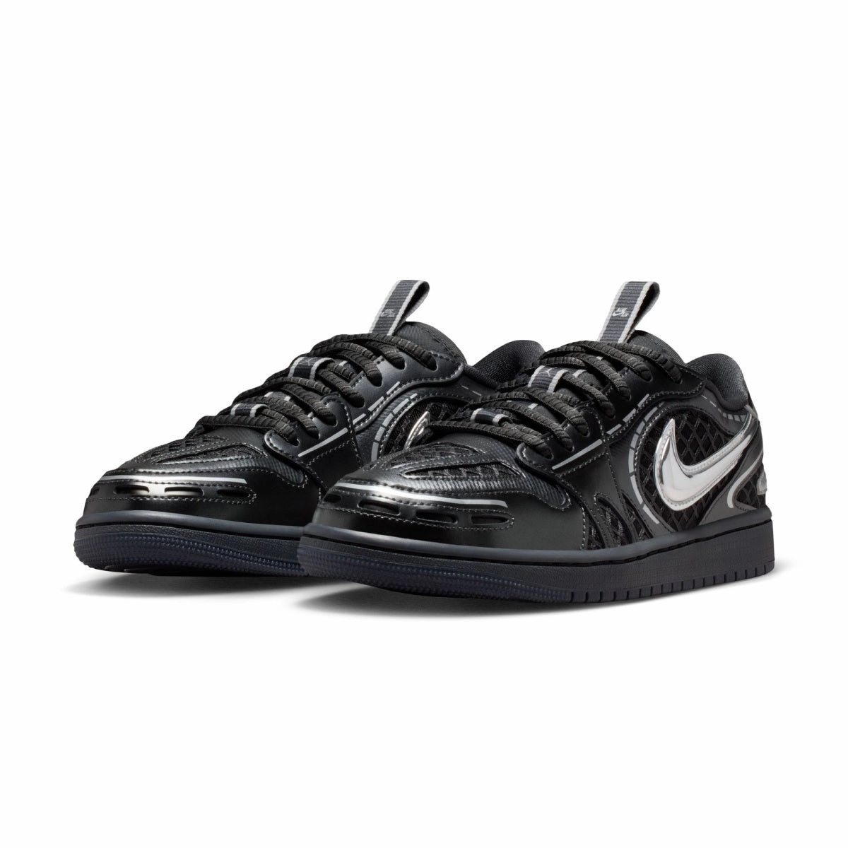 Ergonomic Heel Cup Wmns Air Jordan 1 Low Method of Make V3 'Black Metallic Silver White'