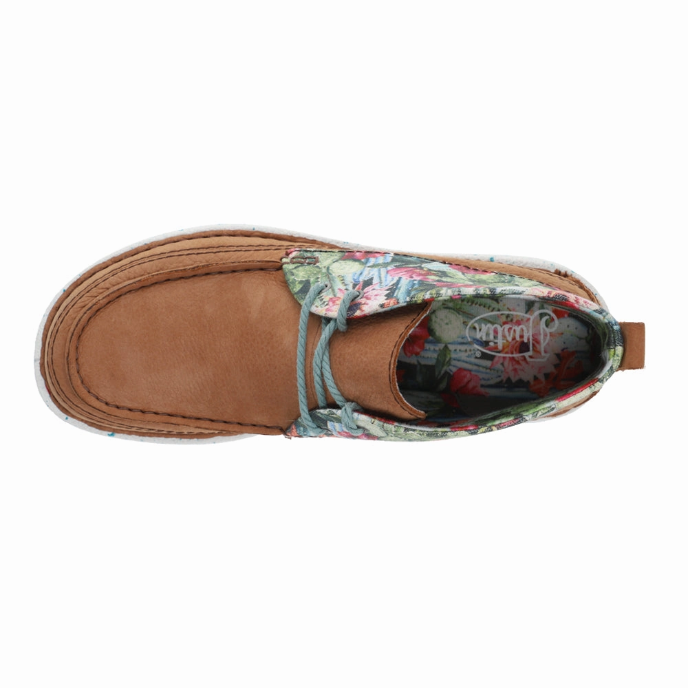 Flexible Ankle Support Slip Resistant Rural Traveler Breezy Floral Moc Toe Chukka Booties