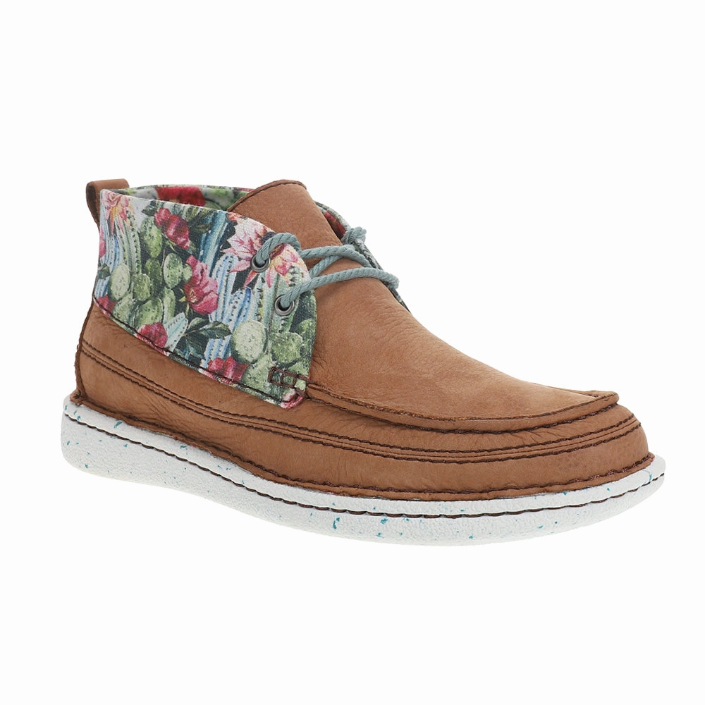 Breezy Floral Moc Toe Chukka Booties Soft Sole