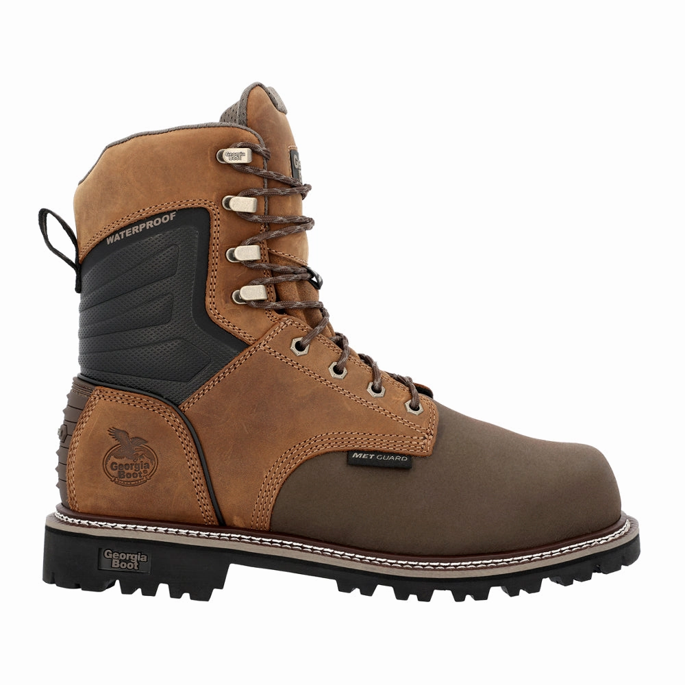 Brute 8 Inch Waterproof Composite Toe Work Boots Professional Gear Sturdy Cushioning