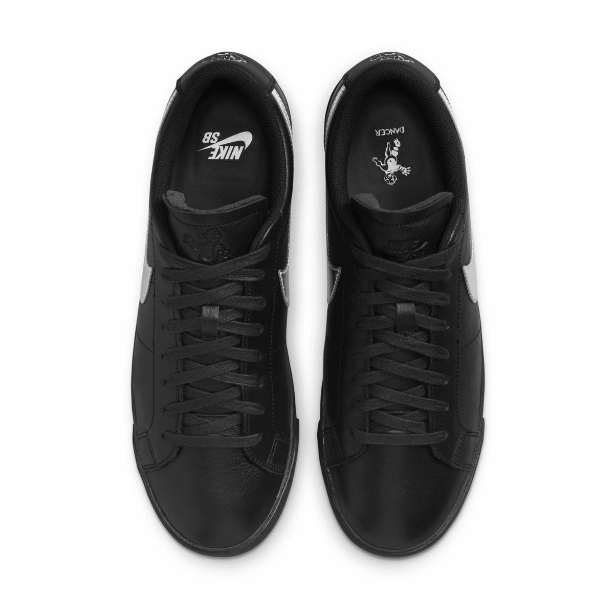 Shock Absorbing Technology Ankle Stabilization '  Dancer Skateboards SB Zoom Blazer Low 'Black Metallic Silver'