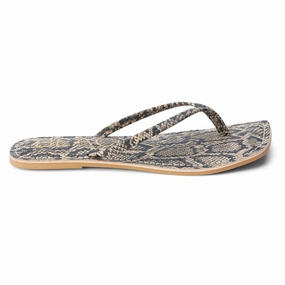 Bungalow Snake Print Flip Flops modern - style Sculpted materials
