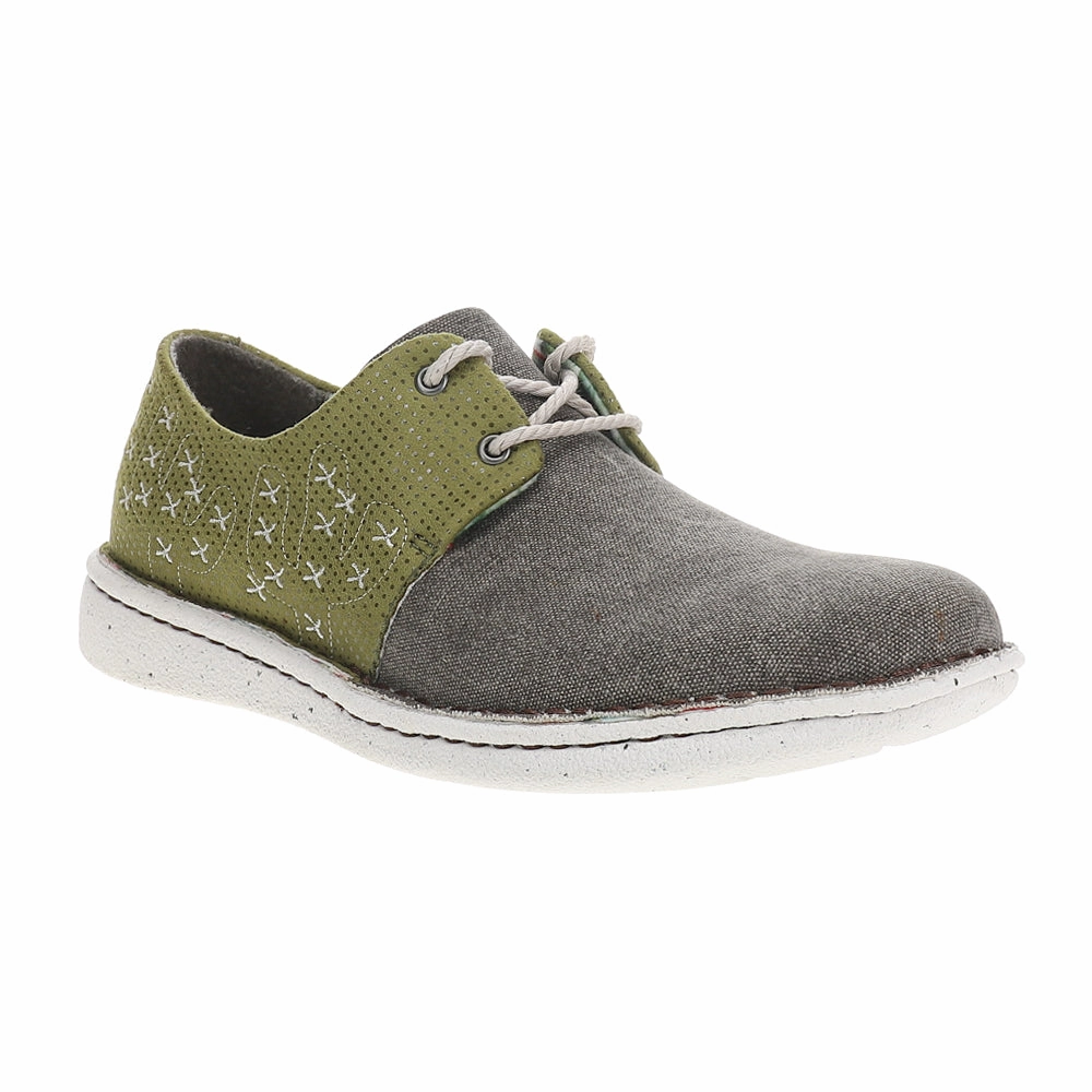 Denim Touch Cac-Tie Embroidered Oxford Flats