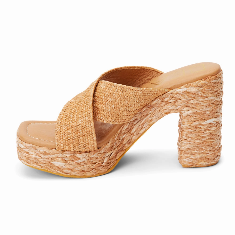 Bold colors bright - colors Caravan Block Heel Platform Espadrille Sandals