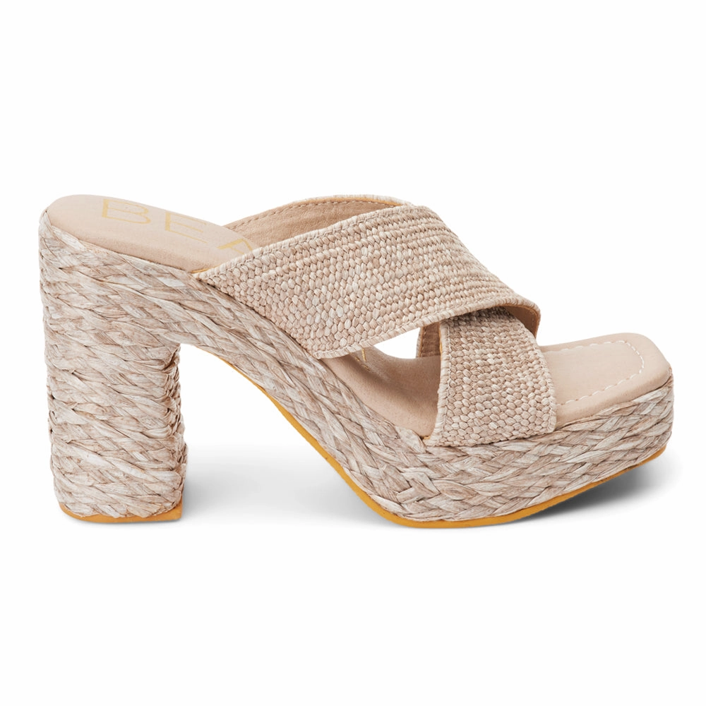 Caravan Block Heel Platform Espadrille Sandals padding - type narrow - fitting