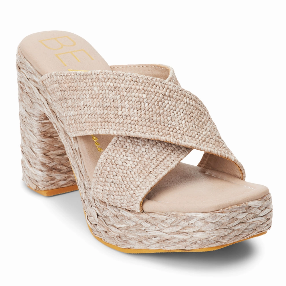 Caravan Block Heel Platform Espadrille Sandals Proper pool shoes