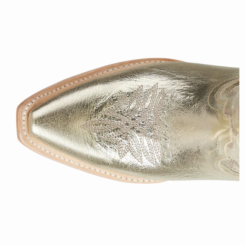 Smokeshow Embroidered Metallic Snip Toe Cowboy Bootie warm - weather