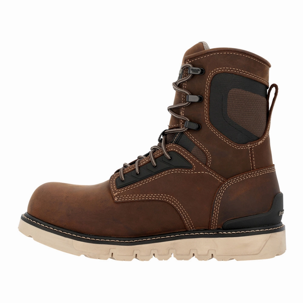 Carbon Flex Wedge 8 Inch Waterproof Safety Toe Boots Cold Proof Footwear