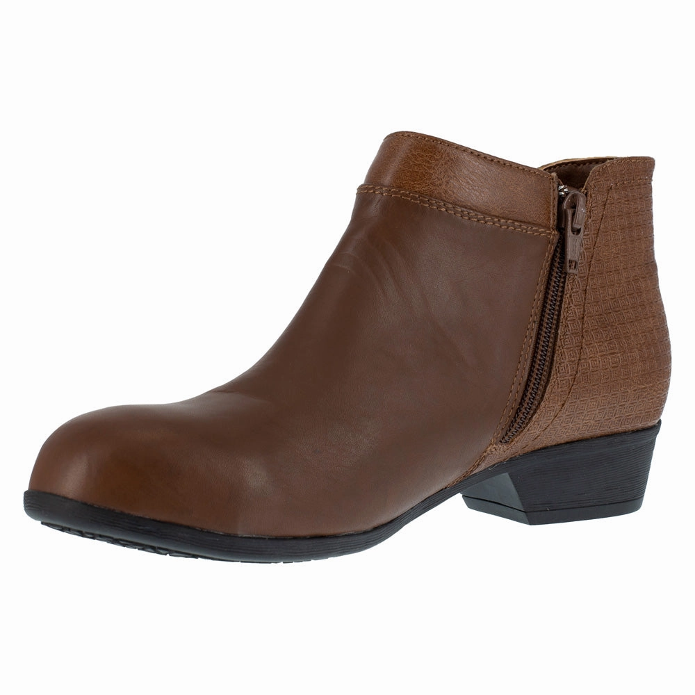 Casual Elegance Shock Absorbing Technology Carly 6 inch Zippered Electrical Hazard Alloy Toe Work Boots