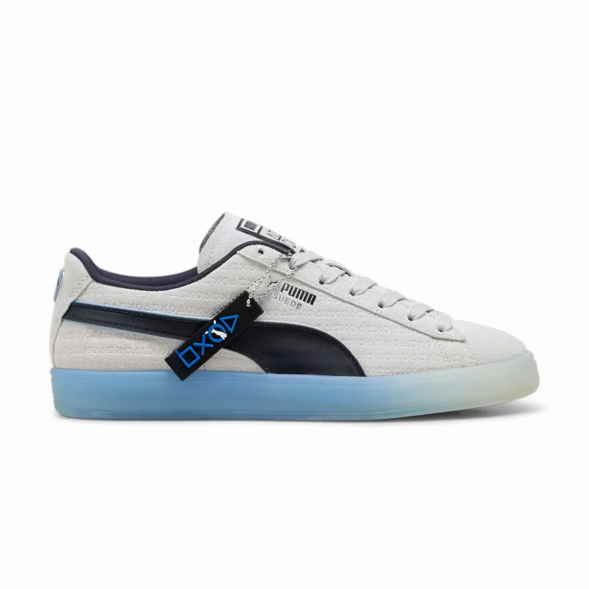 Vibration Dampening weakest   Playstation Suede 'Glacial Gray New Navy'