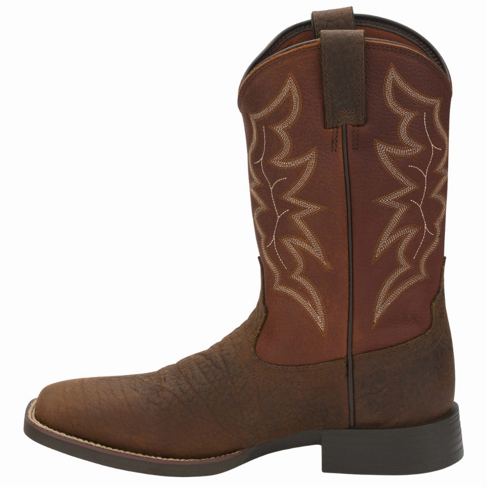 Chet 11 Inch Square Toe Cowboy Boots Ankle padding