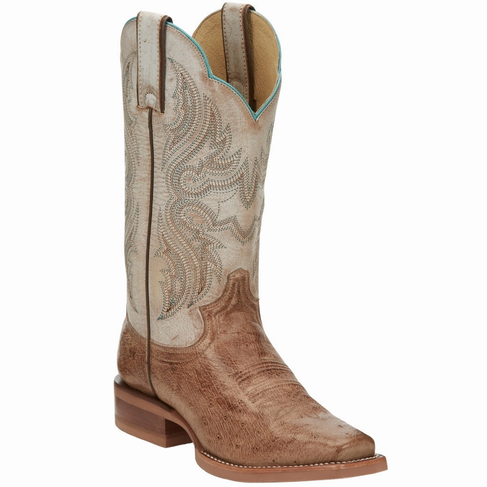 Willa 12 Inch Smooth Ostric Square Toe Cowboy Boots Avant Mood