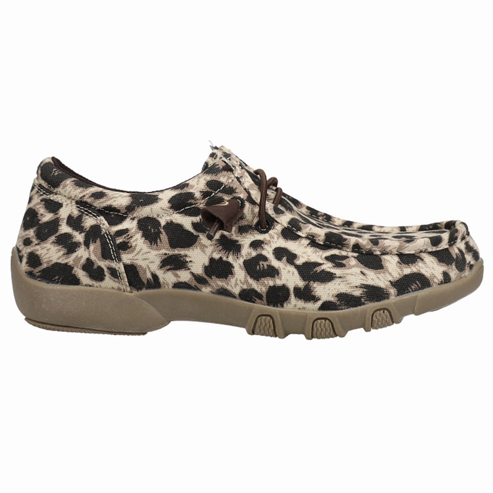 eastern Impact Diffusion Tech Chillin Leopard Moc Toe Slip On Flats