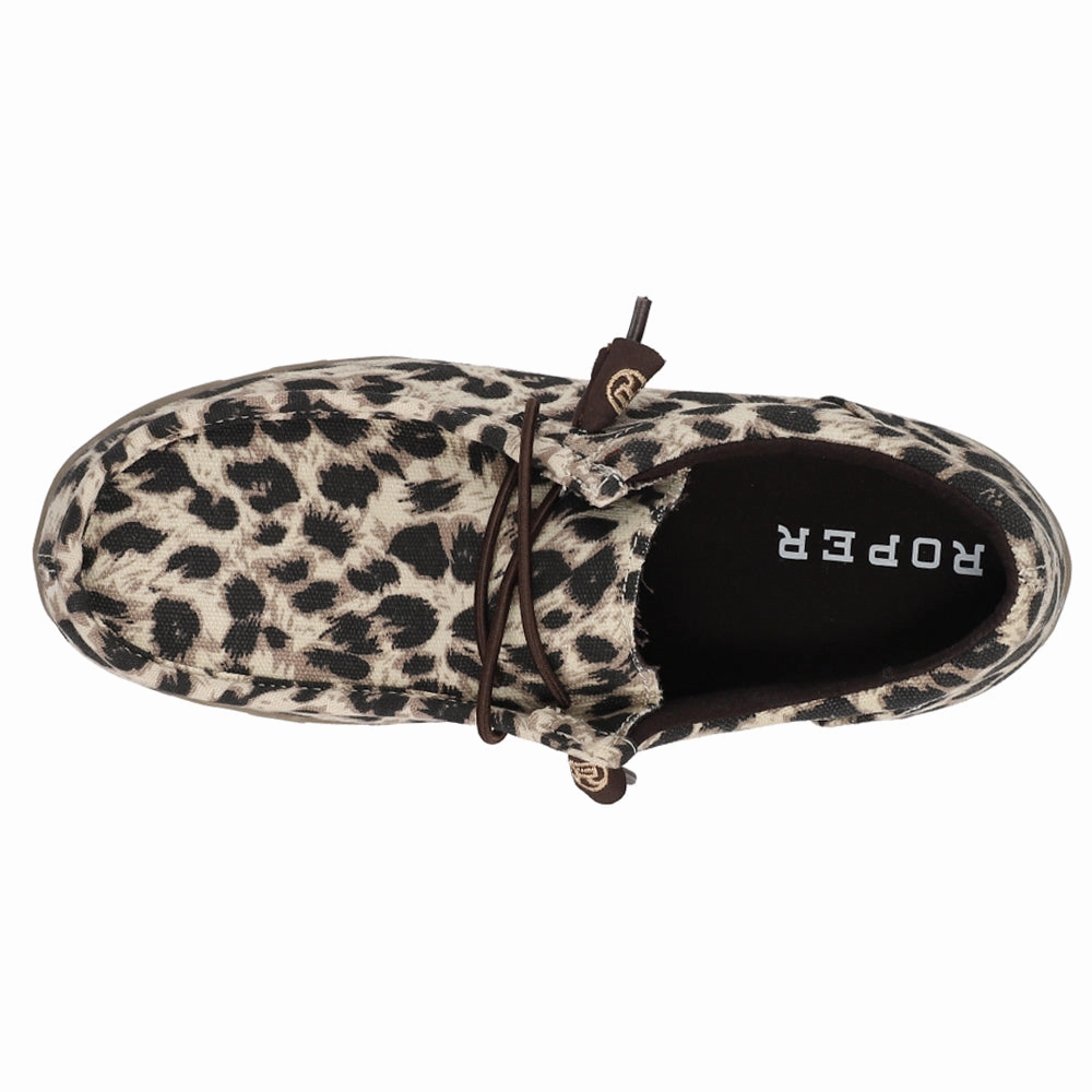 thickest Traction Chillin Leopard Moc Toe Slip On Flats