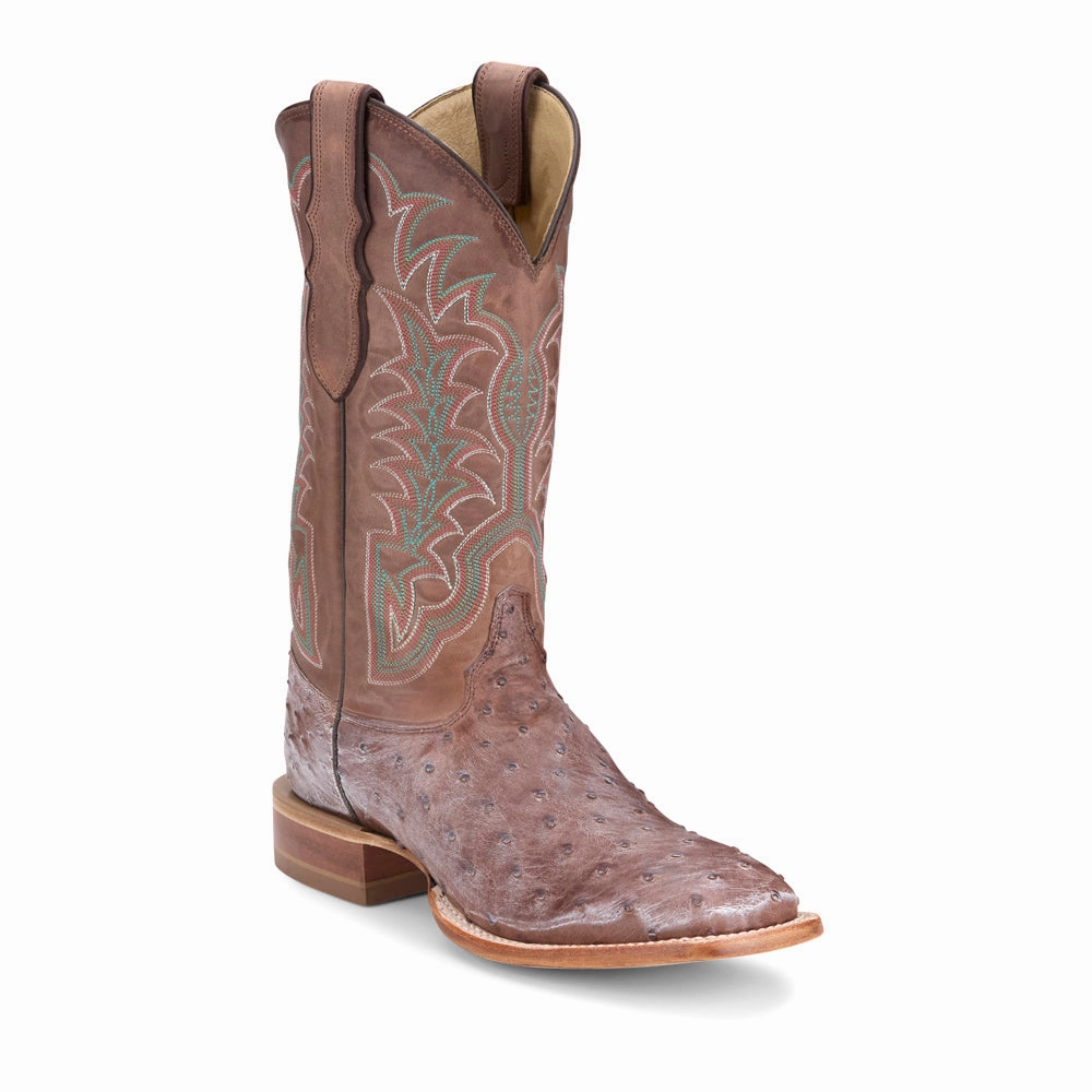 Travel Ready Chisolm 13 Inch Full Quill Ostrich Square Toe Cowboy Boots