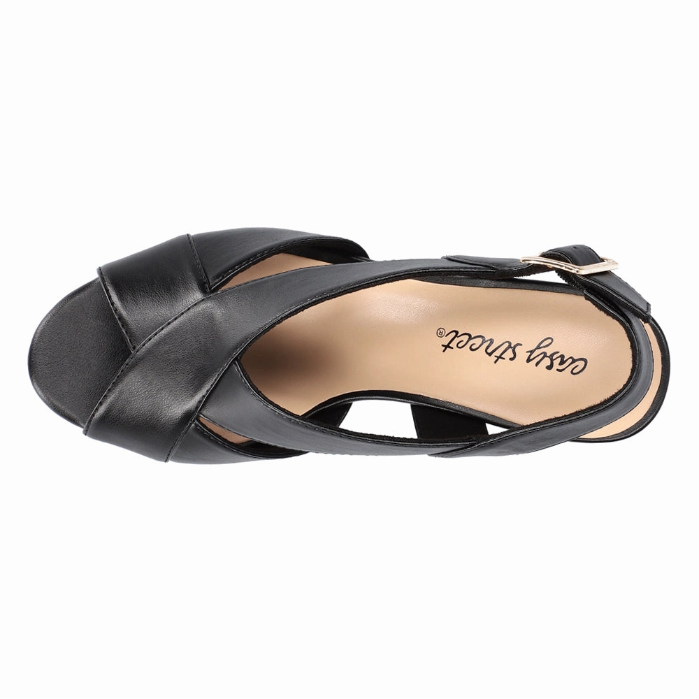 Low Profile Collar Breathable knit Christy Platform Slingback Sandals