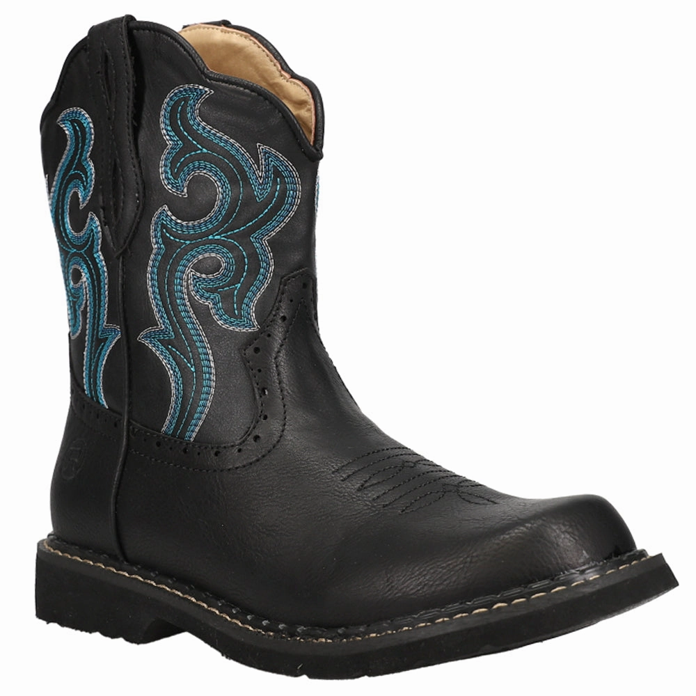 horseback riding synthetic sole Chunk Rider Embroidery Round Toe Cowboy Boots