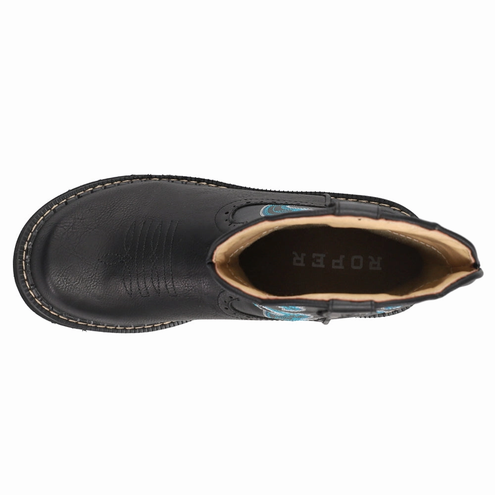 Chunk Rider Embroidery Round Toe Cowboy Boots anti - odor - level