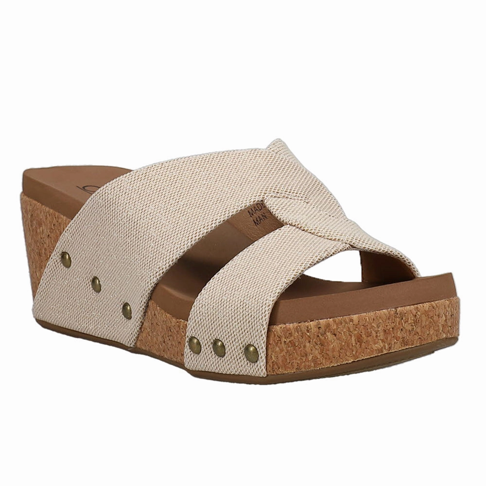 Low Profile Design Effortless support Bonny Studded Wedge Sandals