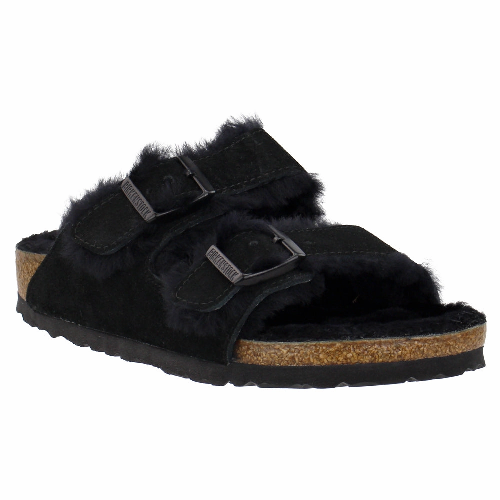 least adjustable Arizona Shearling Suede Leather Sandals