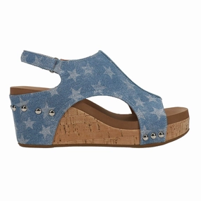 basketball players' support Carley Graphic Studded Slingback Wedge Sandals
