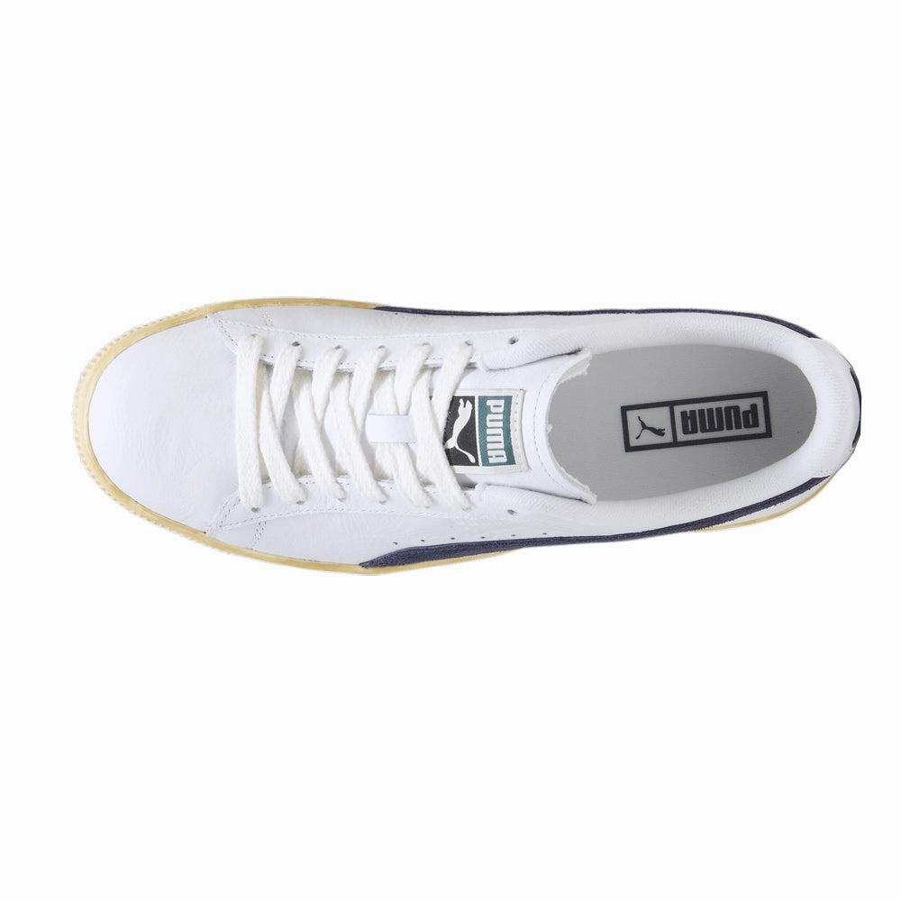 Clyde Vintage Lace Up Sneakers Flat Outsole