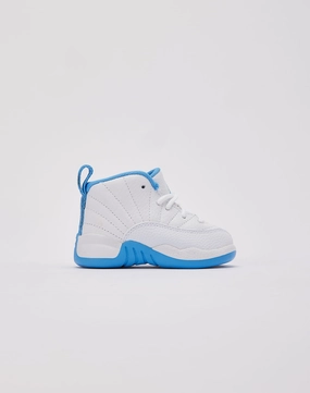 High Top Stability Jordan Air Jordan 12 Retro 'White and University Blue' Toddler
