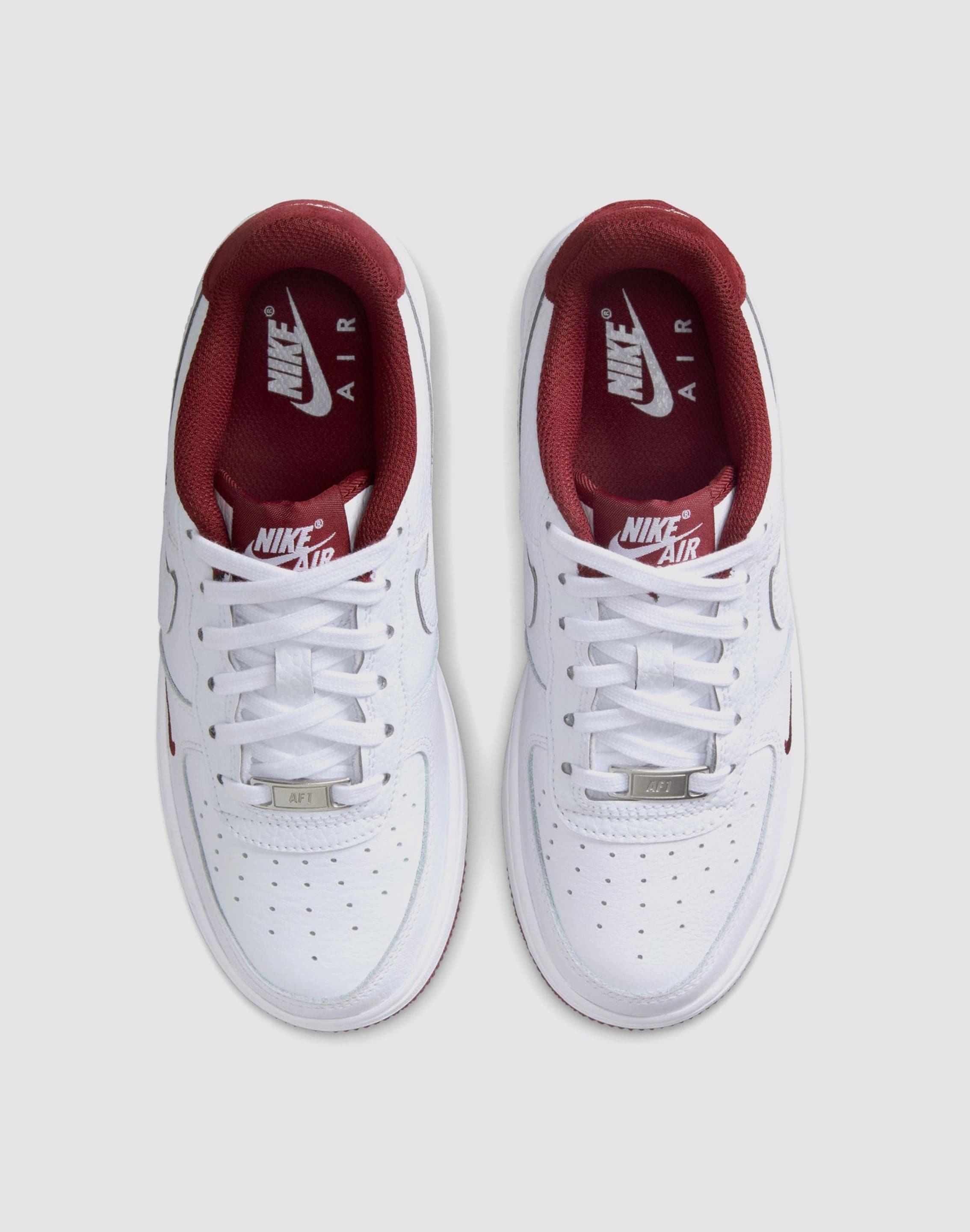 Nike Air Force 1 Grade School Boys'&nbsp;"White/Team Red" Quick Dry Lining AntimicrobialTreatment