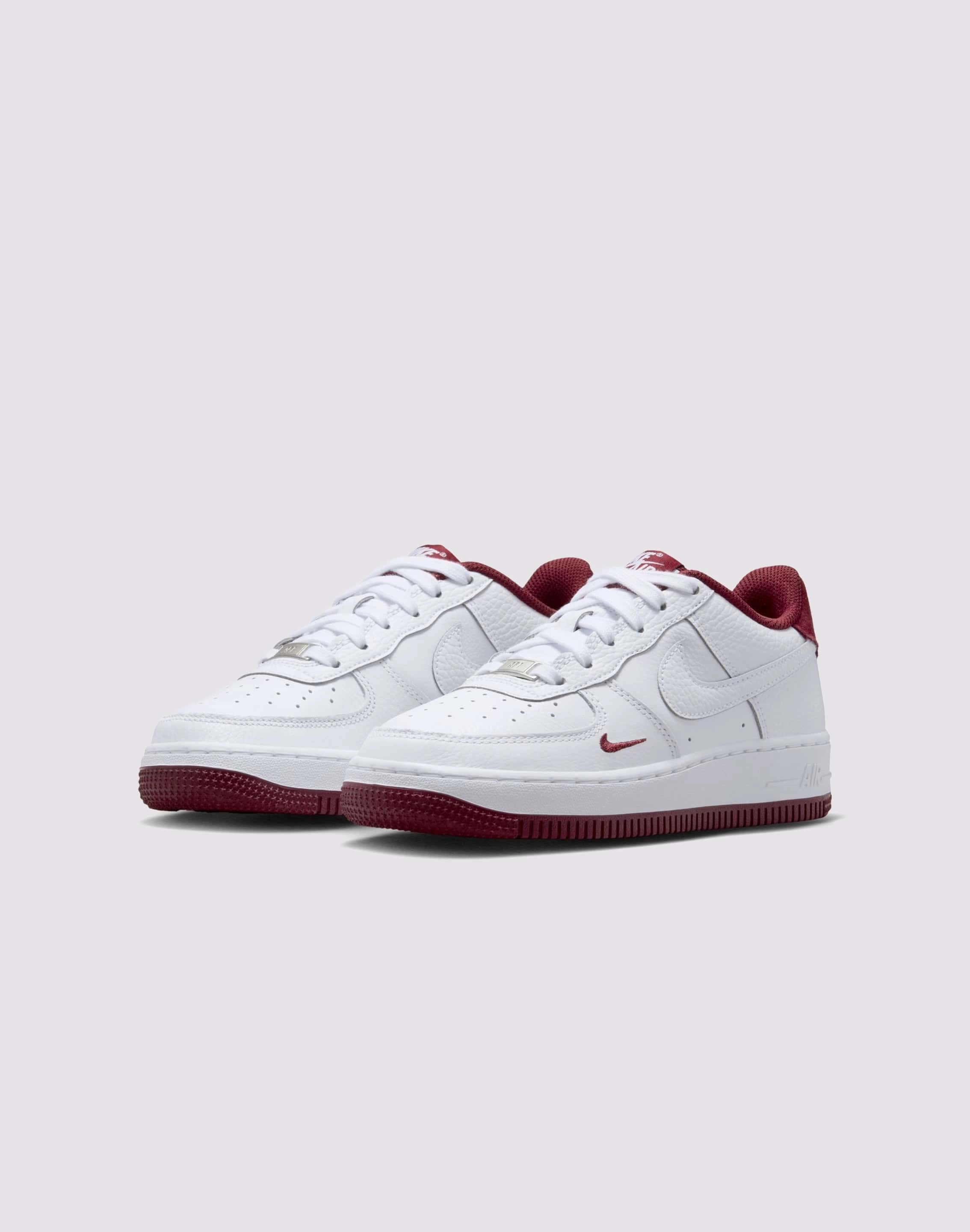 Formal kids' shoes Nike Air Force 1 Grade School Boys'&nbsp;"White/Team Red"