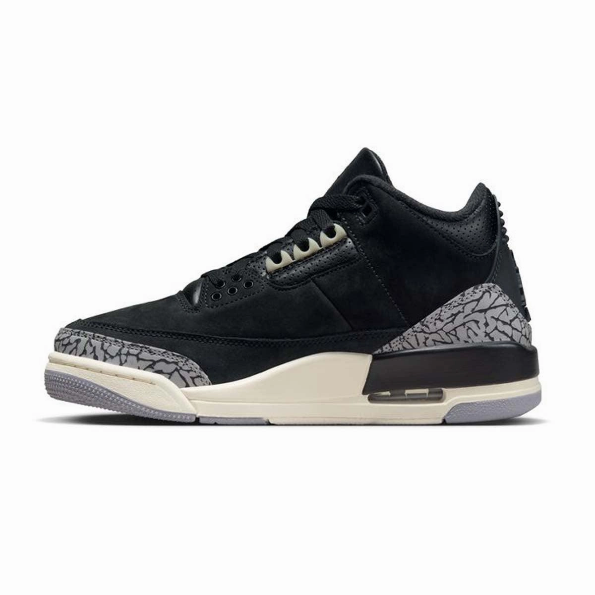 Striped Sturdy materials Wmns Air Jordan 3 Retro 'Off-Noir'