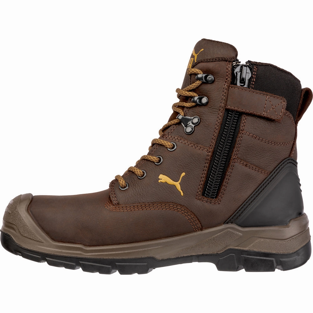 High Grip Footwear Reinforced Seams Conquest Zip 7 Inch Electrical Composite Toe Work Boots