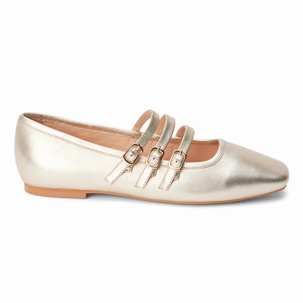 Nova Metallic Mary Jane Ballet Flats Vegan dancing - style