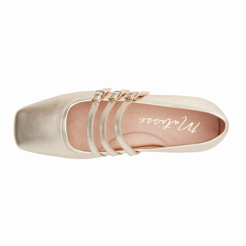 Nova Metallic Mary Jane Ballet Flats Anti Slip Sole