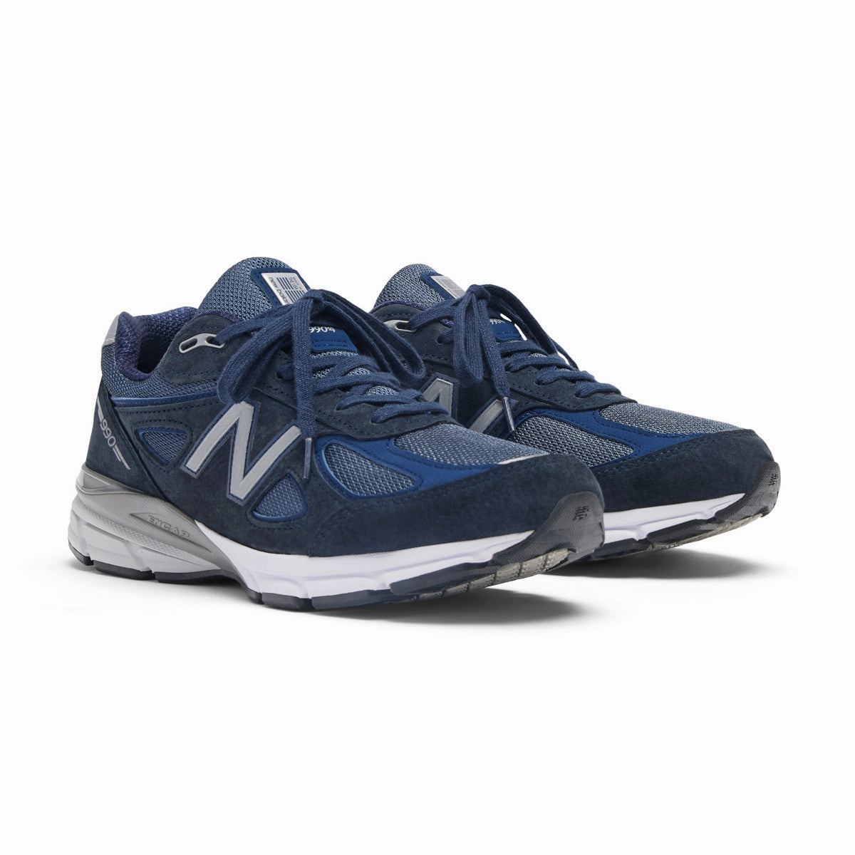 in USA 990v4 'Navy Silver' Sustainable Leather