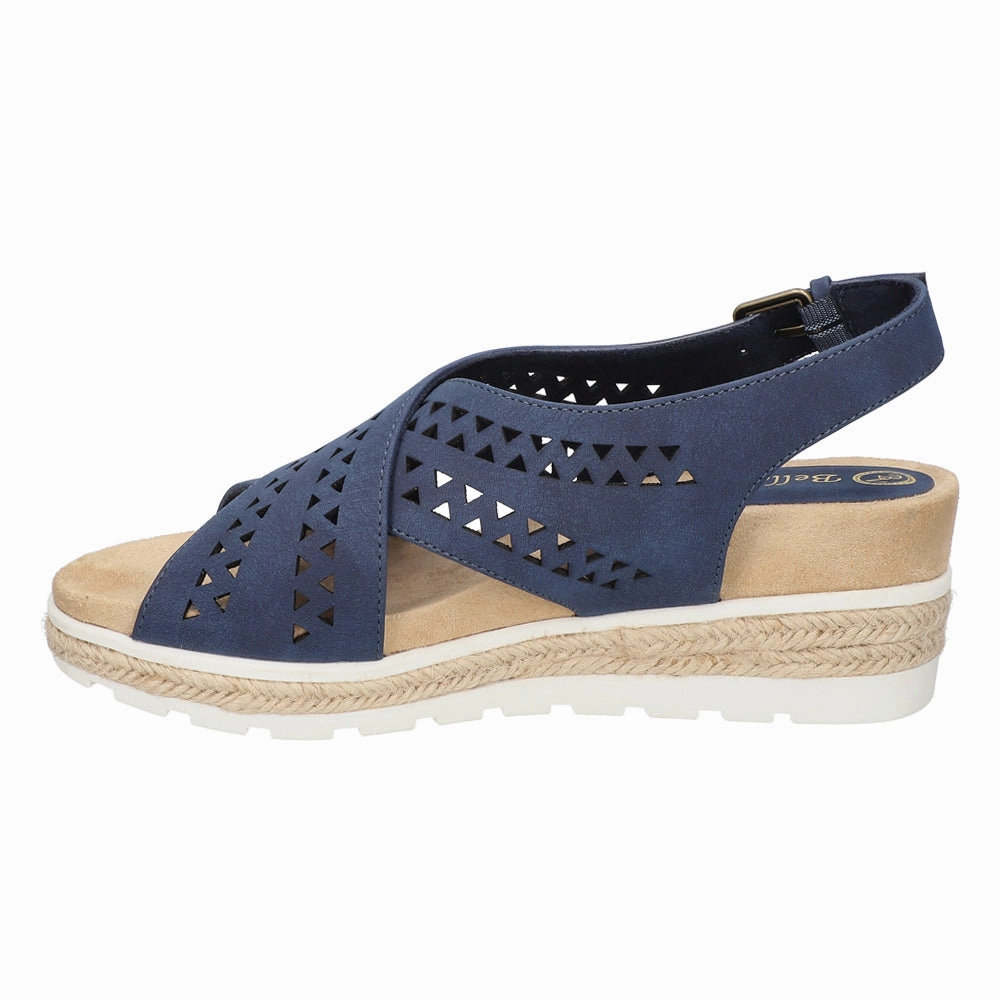 Cosette Cut Out Espadrille Slingback Sandals Bold colors Comfort Cushioning