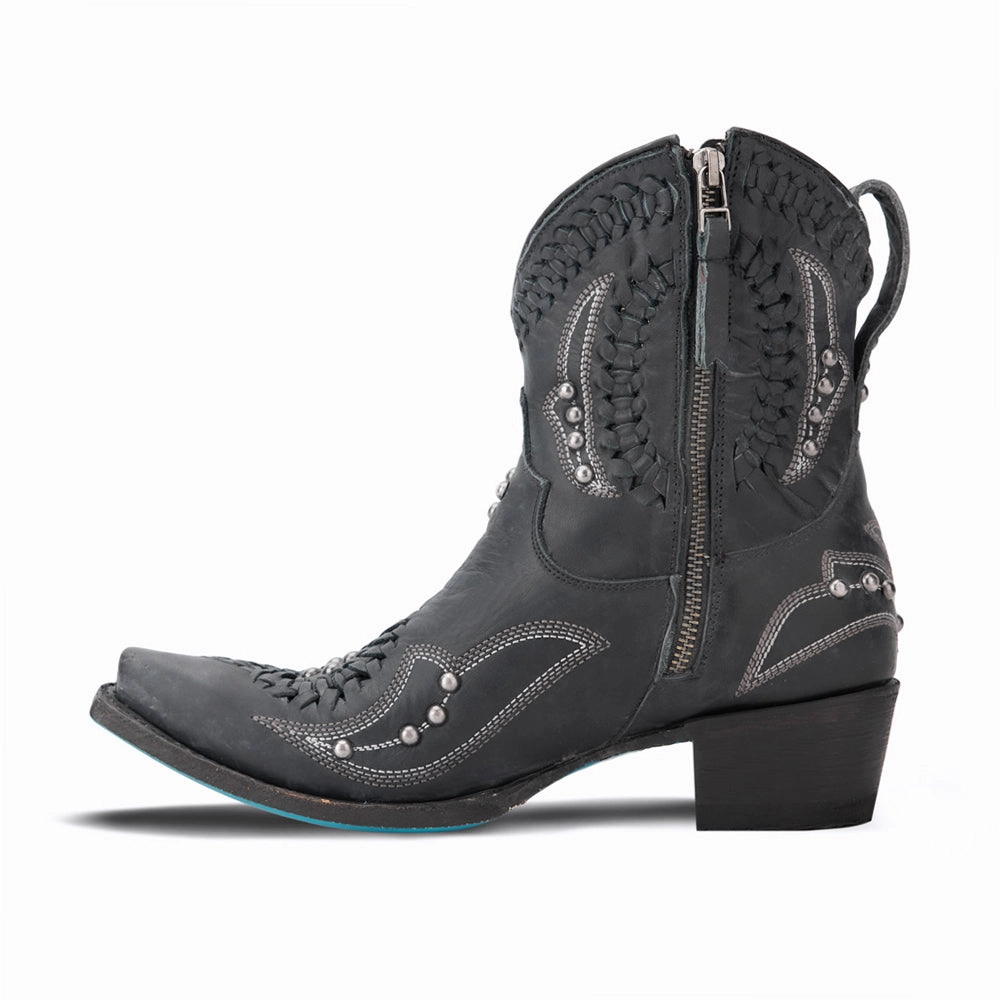 Arch Alignment System Moisture Wicking Liners Cossette Embroidered Studded Snip Toe Cowboy Bootie