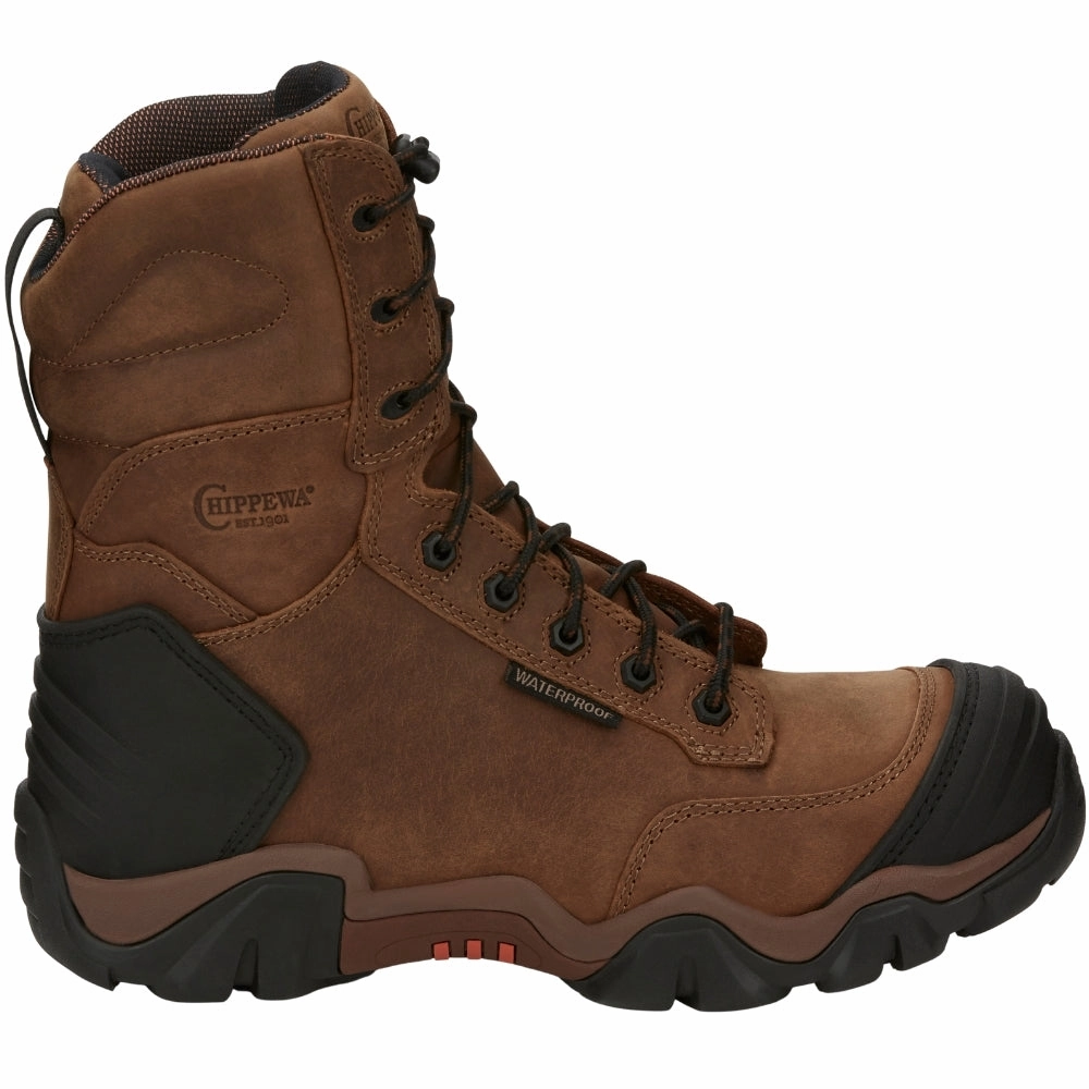 Cross Terrain 8 Inch Waterproof Nano Composite Toe Hiker Work Boots Waterproof Performance