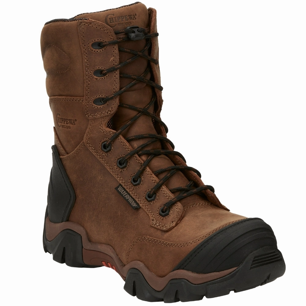 Comfort Lining Cross Terrain 8 Inch Waterproof Nano Composite Toe Hiker Work Boots