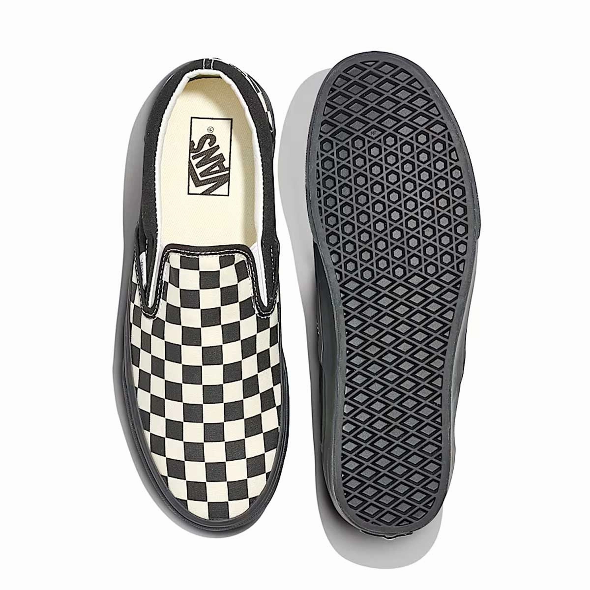 Classic Checkboard Slip-on 'Black White' Abrasion Shield Toe