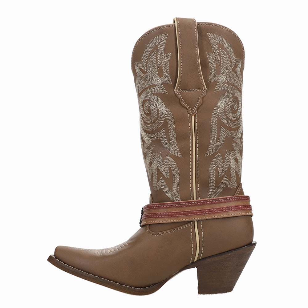 All Day Support System Crush Flag Accessory Embroidered Snip Toe Cowboy Boots