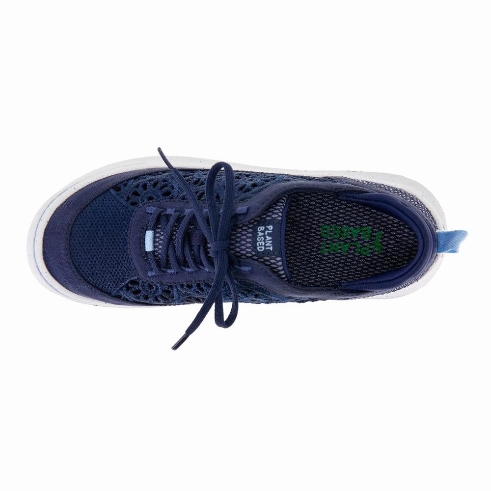 Slip Resistant Design Sunny Plant Based Floral Cut Out Lace Up Sneakers