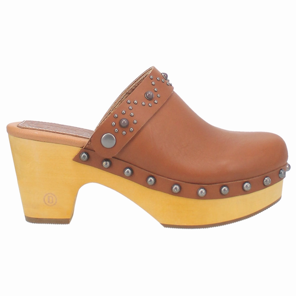 Open Deadwood Studded Mule Clogs