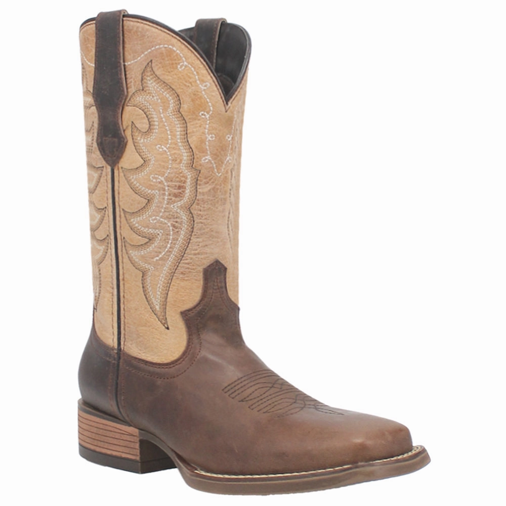 Odor Eliminating Delaney Embroidery Square Toe Cowboy Boots