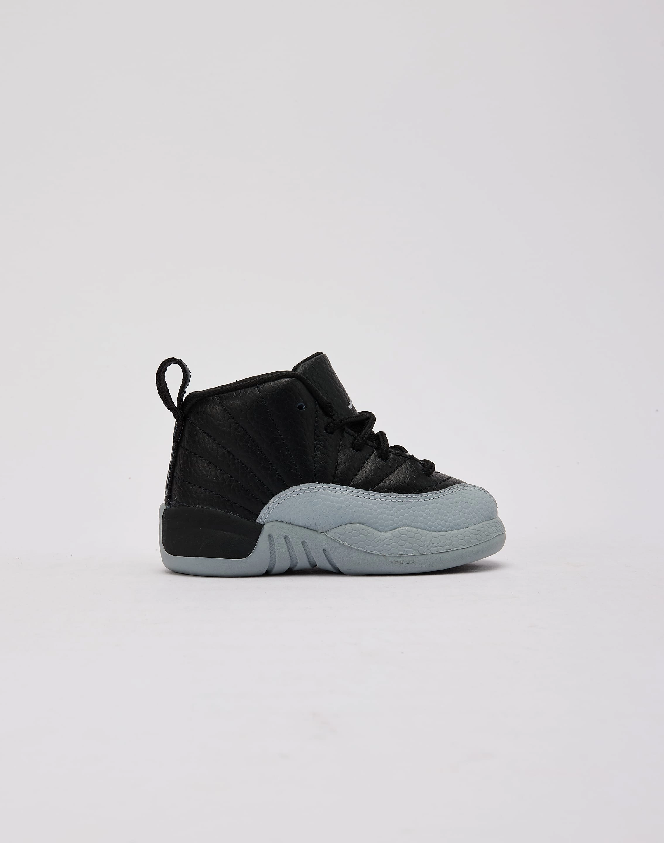 Trustworthy perforated upper Jordan Air Jordan 12 Retro 'Black Wolf Grey' Toddler