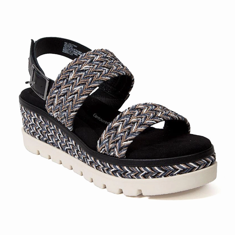 palette time-saving Destiny Braided Wedge Slingback Sandals