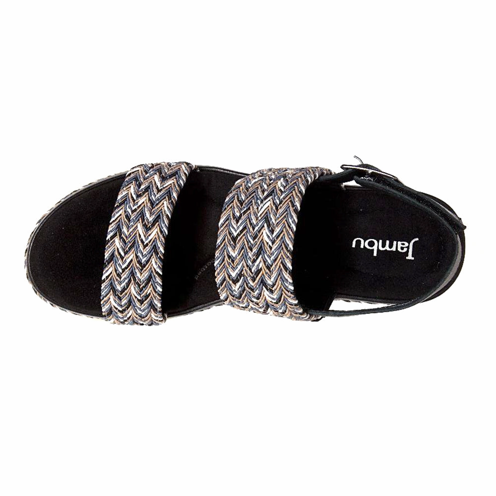 golfers' accuracy Multi Density Midsole Destiny Braided Wedge Slingback Sandals